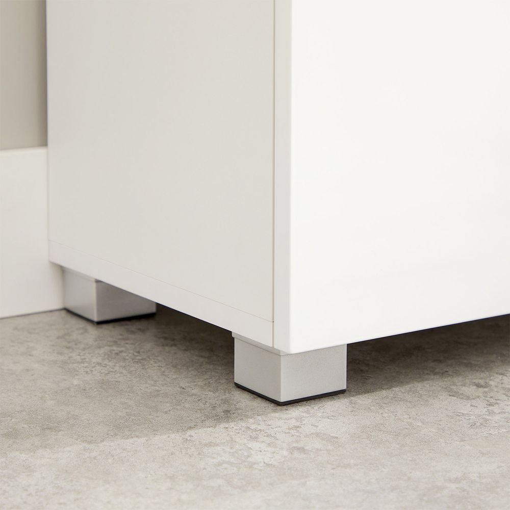 Badkamerkast met Opbergruimte - Moderne Bijzetkast - 60x80x30 cm - Wit - De Vries Meubels