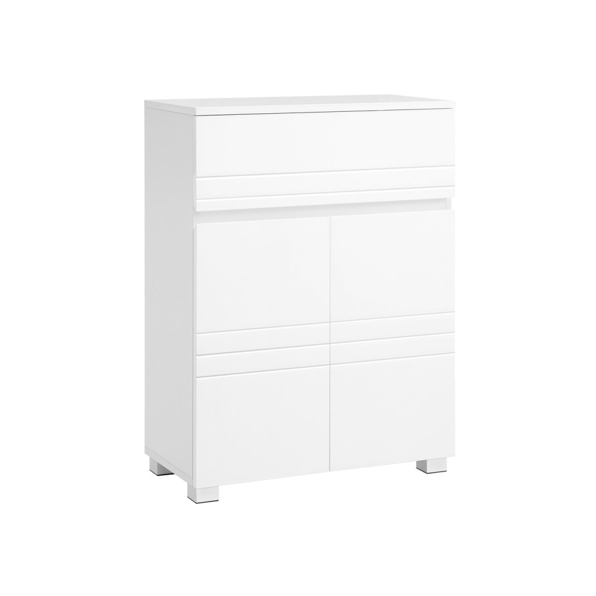 Badkamerkast met Opbergruimte - Moderne Bijzetkast - 60x80x30 cm - Wit - De Vries Meubels
