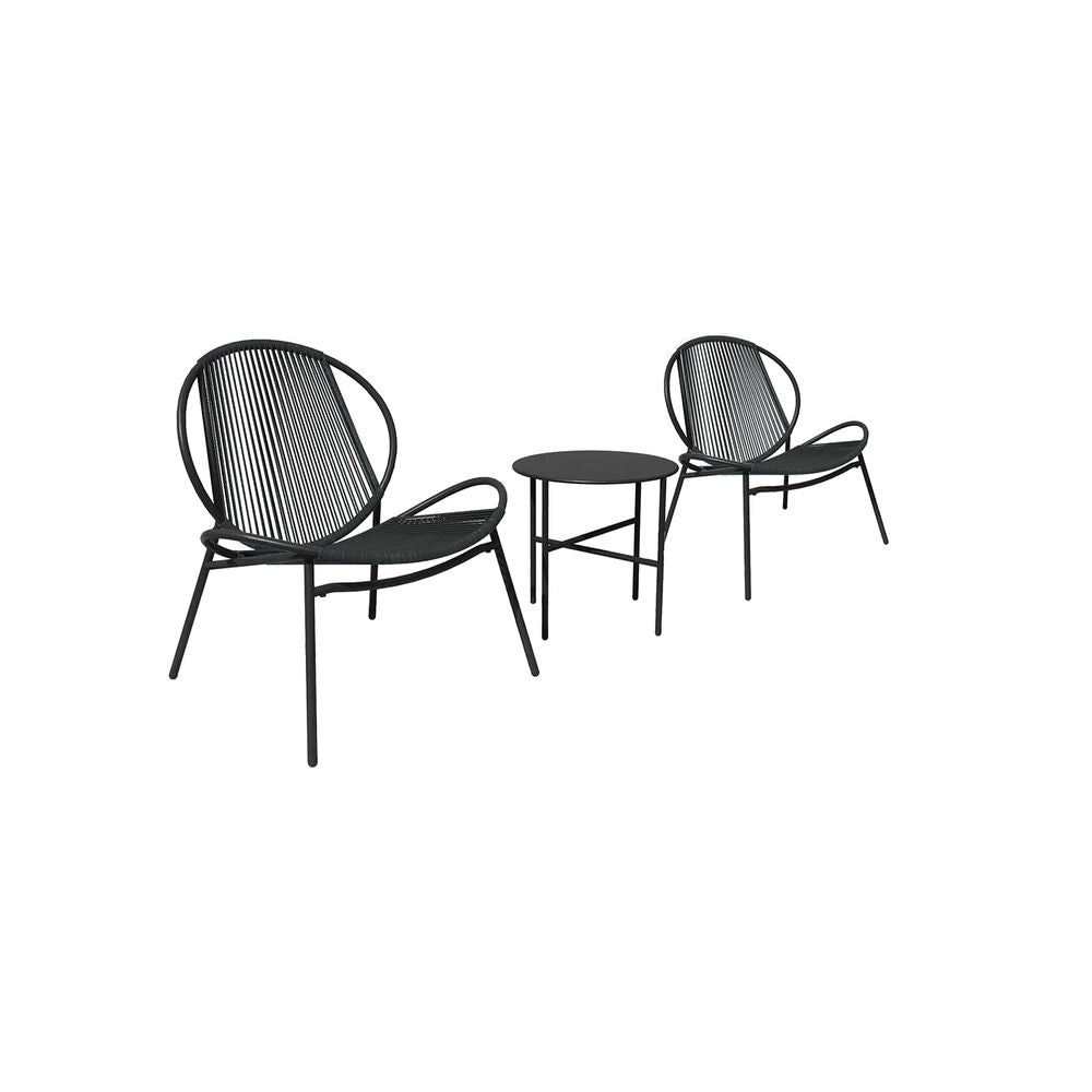 Balkonmeubelset - Set van 3 met tafel en 2 stoelen - Balkonset - Tuinset - De Vries Meubels