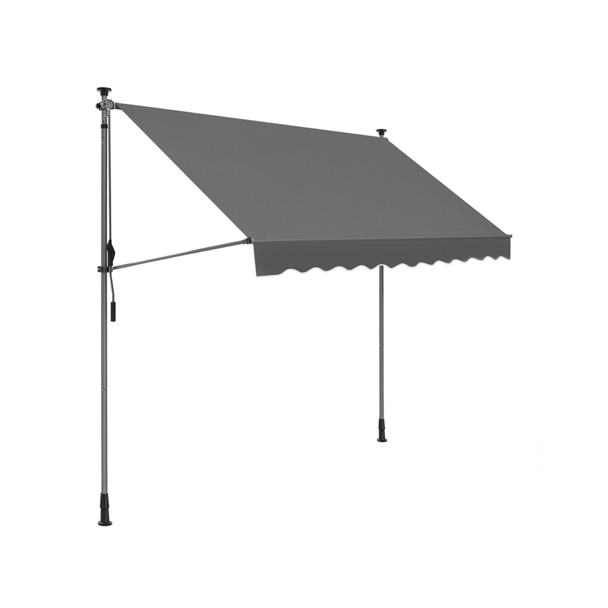 Balkonmarkise 300 x 130 cm - Höhenverstellbare Klemmmarkise - Montagefrei