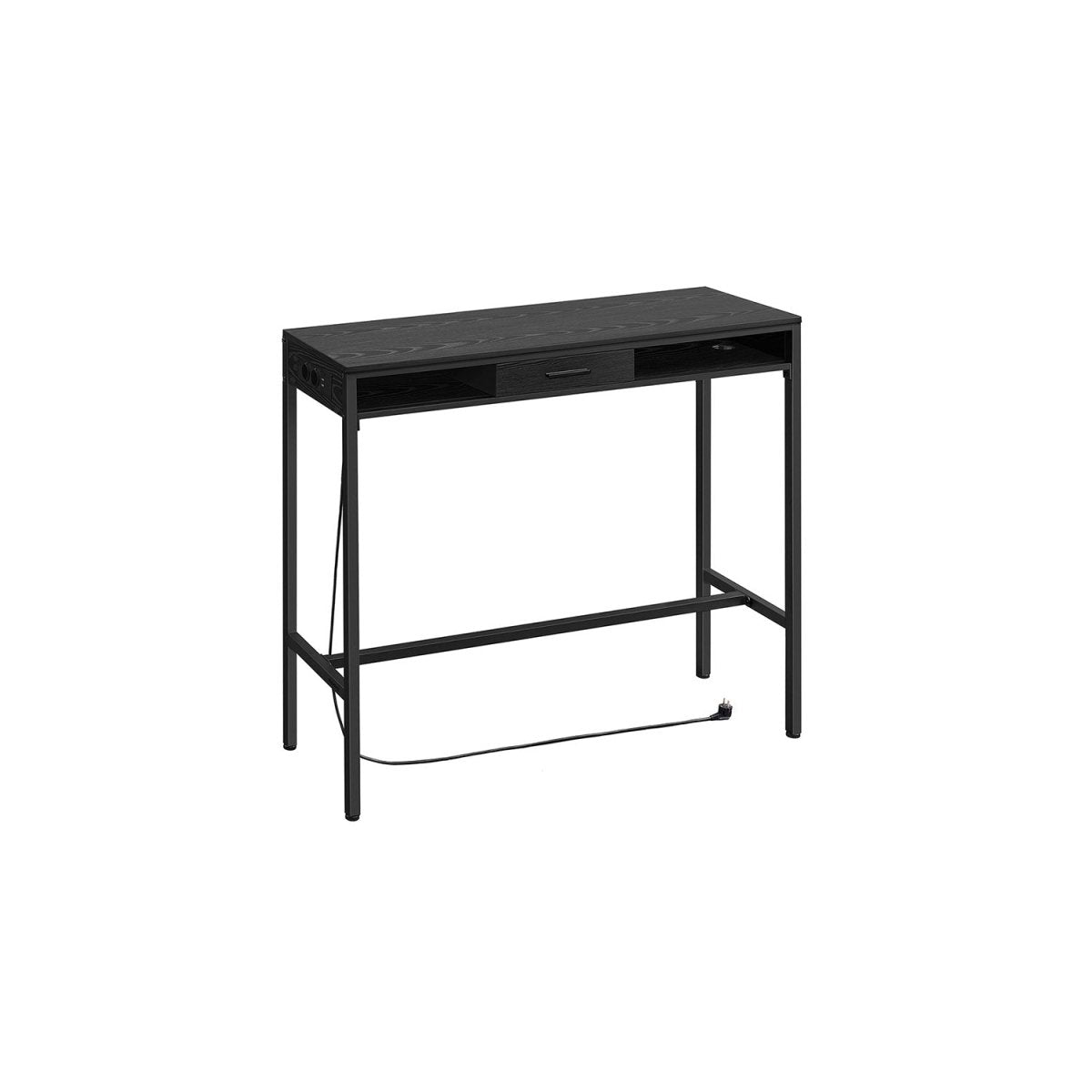 Bartafel met Schuiflade en USB - Aansluitingen - Bijzettafel met Stopcontact - Haltafel - De Vries Meubels