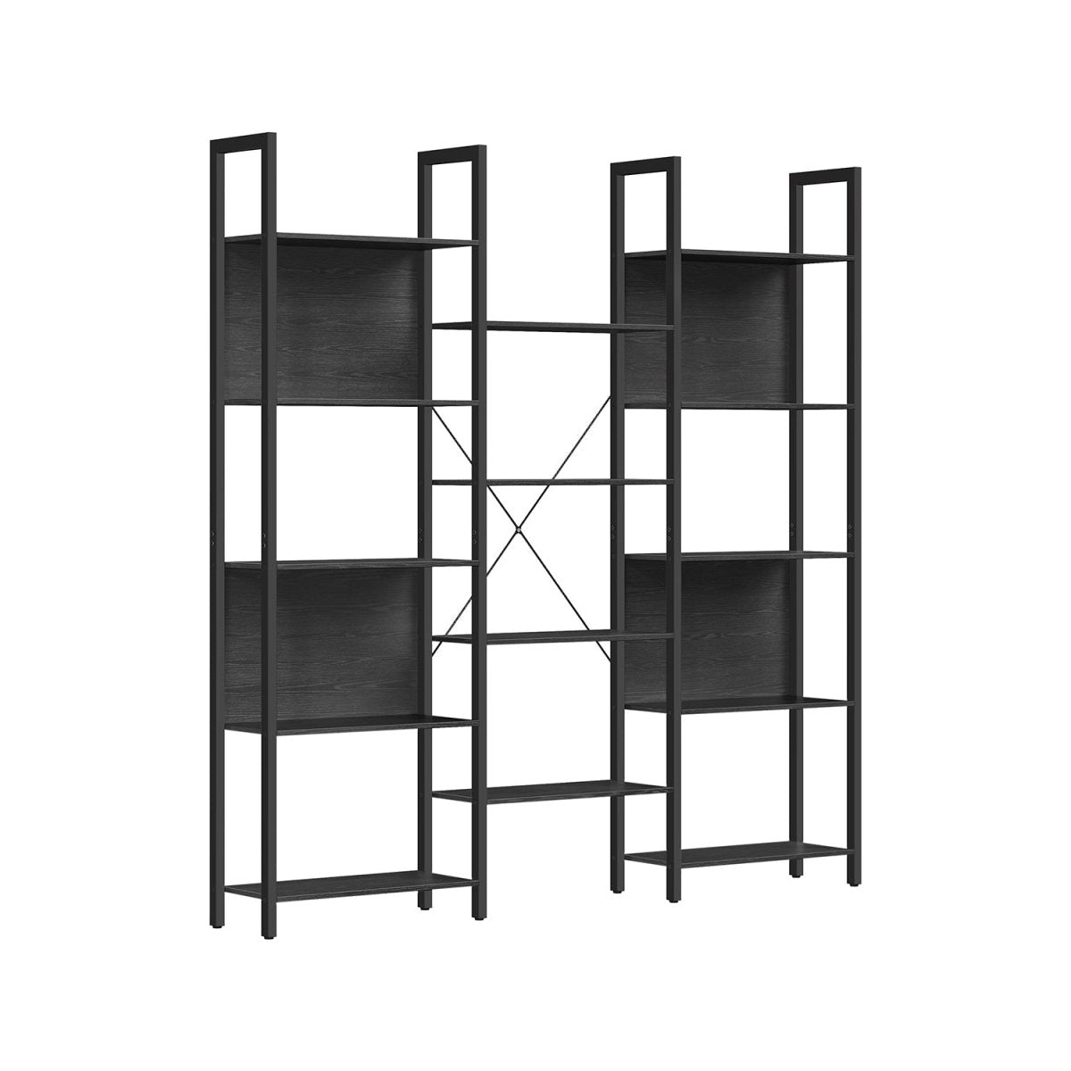 Boekenkast Industrieel - Ladderrek - 14 Planken - Stabiel Metalen Frame - De Vries Meubels