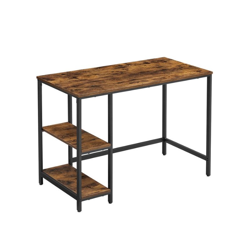 Bureau - Computertafel - Bureautafel met 2 legplanken rechts of links - Industrieel ontwerp - De Vries Meubels