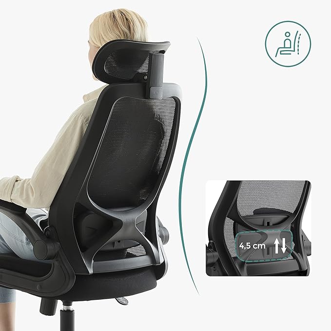 Bürostuhl mit Netzrückenlehne – atmungsaktiv – ergonomisch gestaltet – vollständig verstellbar