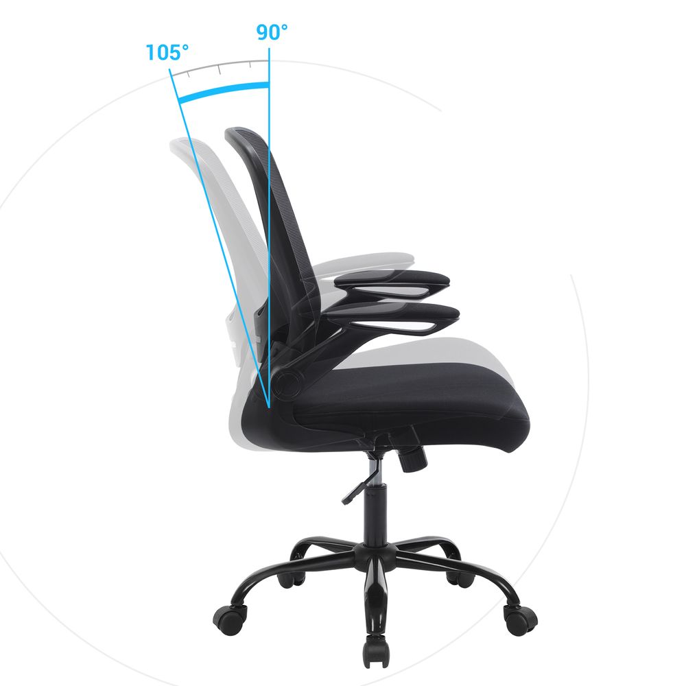 Bürostuhl mit verstellbaren Armlehnen - Netzrückenlehne - 360° drehbar