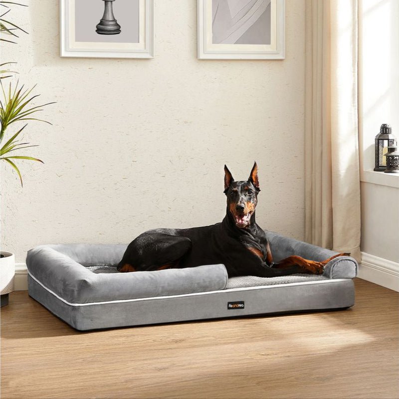 Bequemes Hundebett mit erhöhtem Rand - Hundekorb