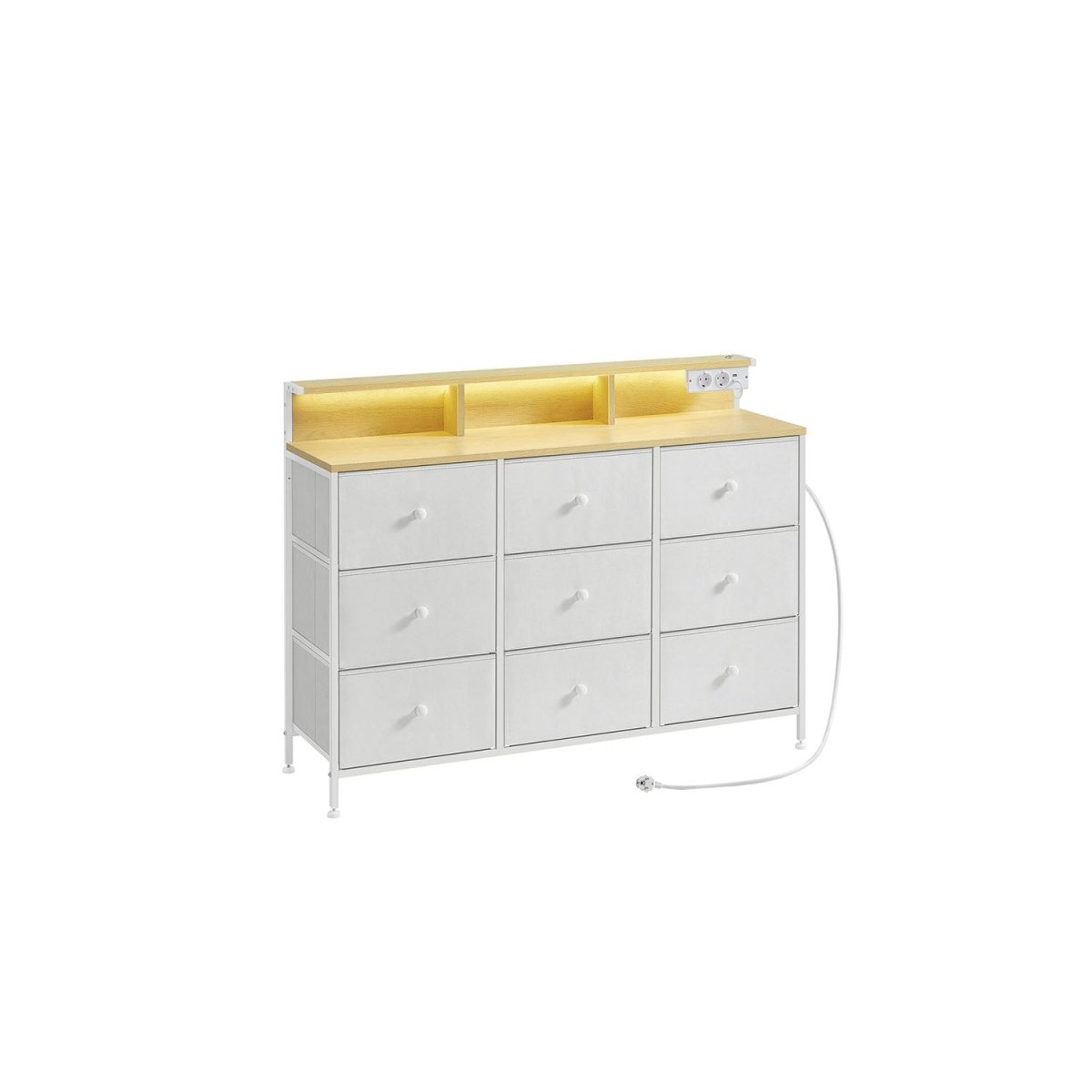 Commode met USB & Stopcontact - Ladekast met LED - verlichting - De Vries Meubels