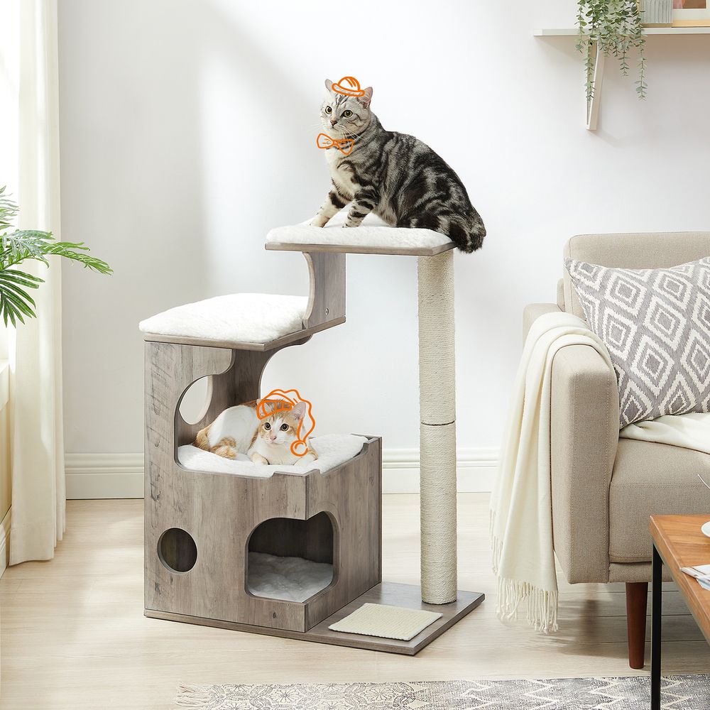 Kompakter Kratzbaum – Stilvoll und praktisch für Ihre Katzen