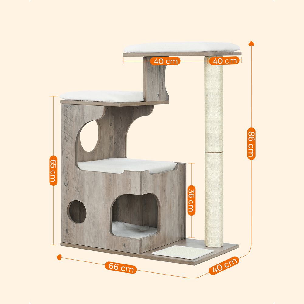 Kompakter Kratzbaum – Stilvoll und praktisch für Ihre Katzen