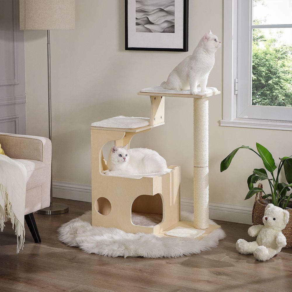 Kompakter Kratzbaum – Stilvoll und praktisch für Ihre Katzen