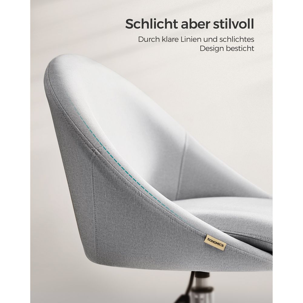 Drehstuhl ohne Armlehnen - Kompakter Bürostuhl - 360° verstellbarer Stuhl