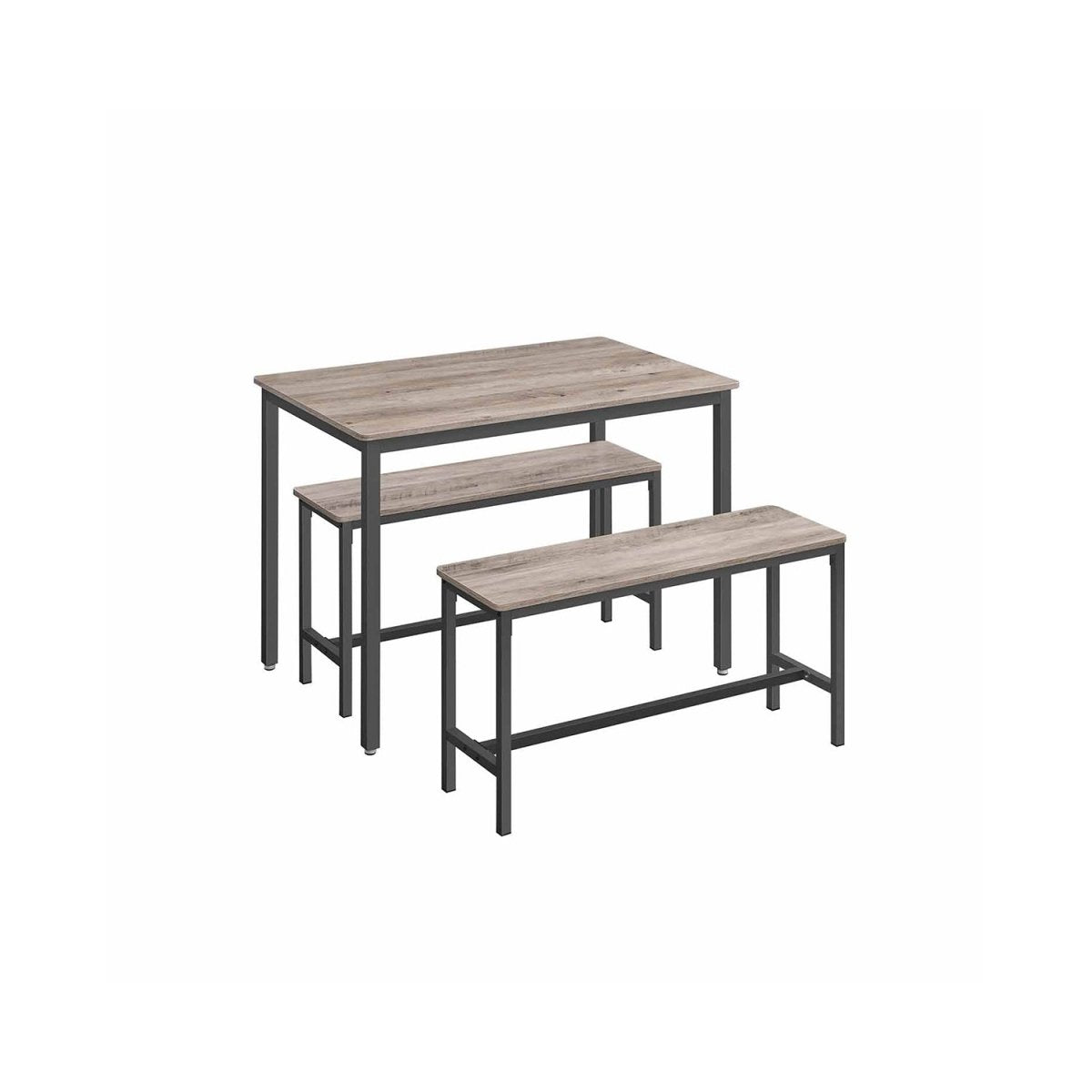 Eettafel Set - Eettafel met 2 Bankjes - Keukenset met 2 Eetstoelen - De Vries Meubels