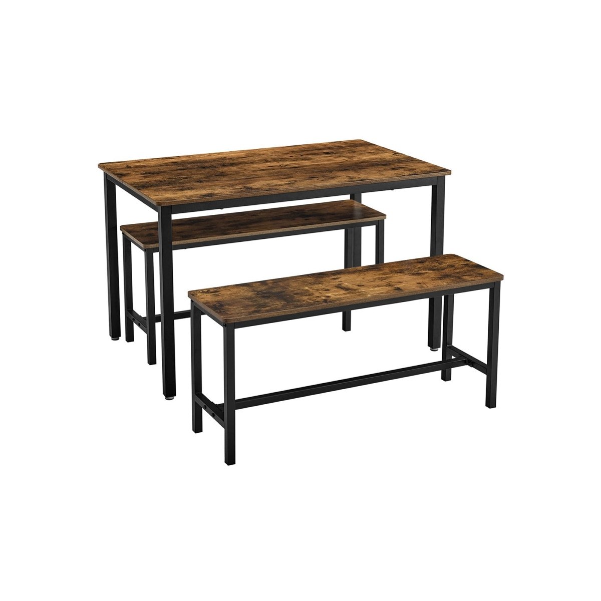 Eettafel Set - Eettafel met 2 Bankjes - Keukenset met 2 Eetstoelen - De Vries Meubels