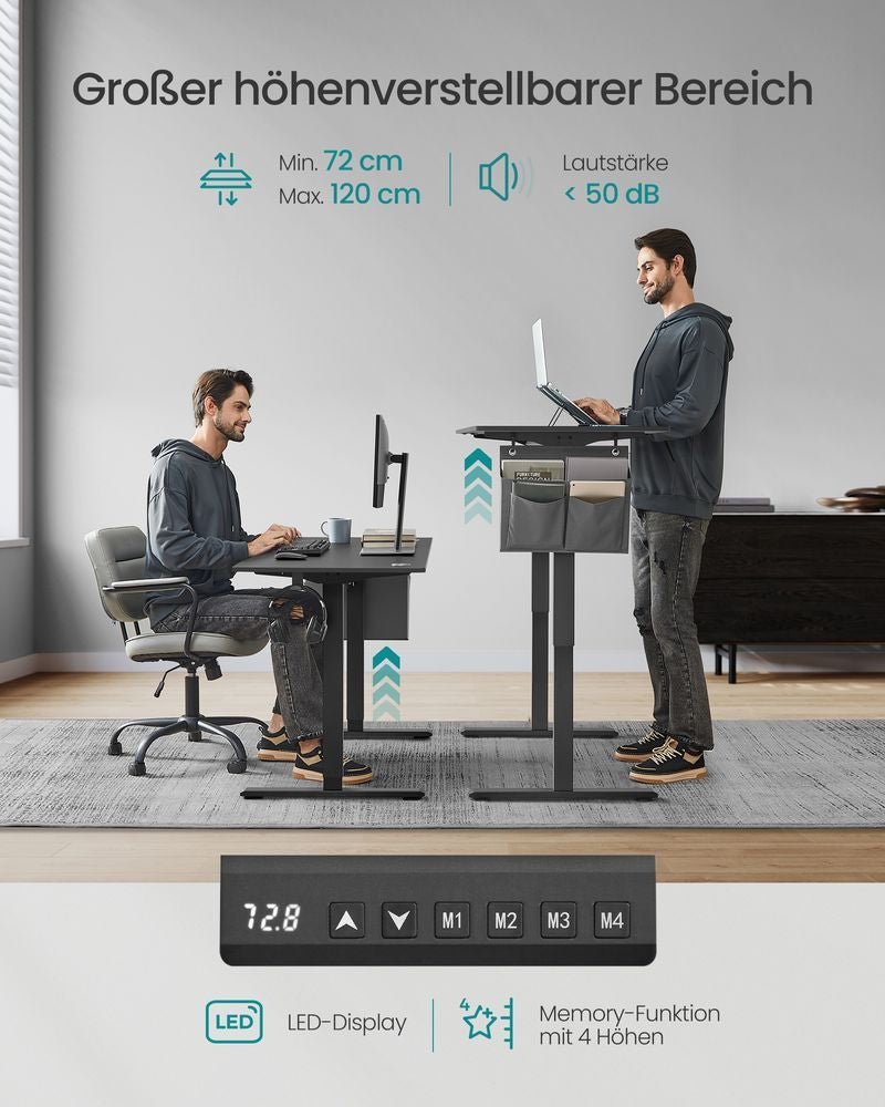 Elektrisch Hoog Laag Bureau - Elektrisch Verstelbaar - Schrijftafel - Ergonomisch Bureau - De Vries Meubels