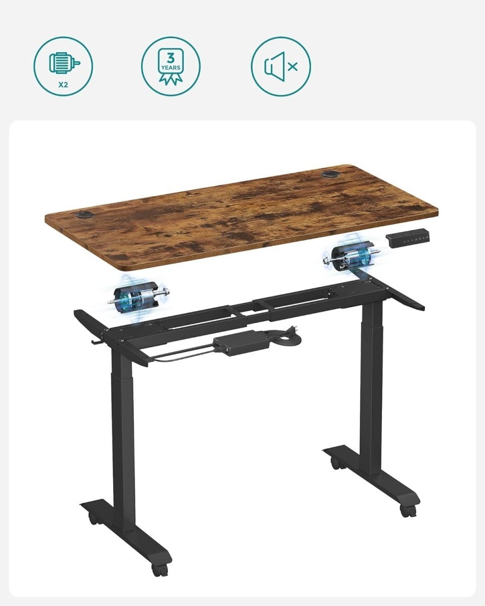 Elektrisch Sta Bureau - Verstelbaar in hoogte - Met Geheugenfunctie - 4 Geheugenstanden - De Vries Meubels