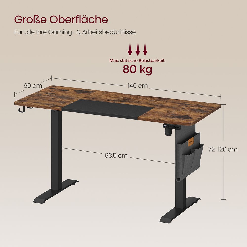 Elektrisch verstellbarer Schreibtisch - Stehpult - Ergonomischer Arbeitsplatz