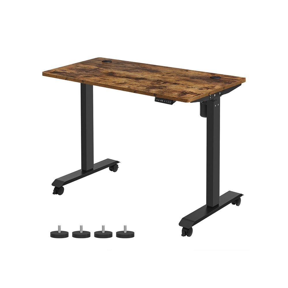 Elektrisch Verstelbaar Bureau - Sta Bureau - Met Wieltjes - Ergonomisch - De Vries Meubels