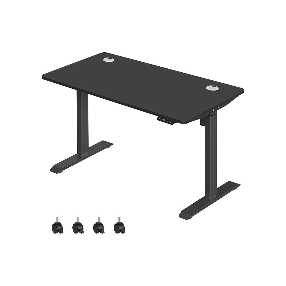 Elektrisch Verstelbaar Bureau - Sta Bureau - Met Wieltjes - Ergonomisch - De Vries Meubels