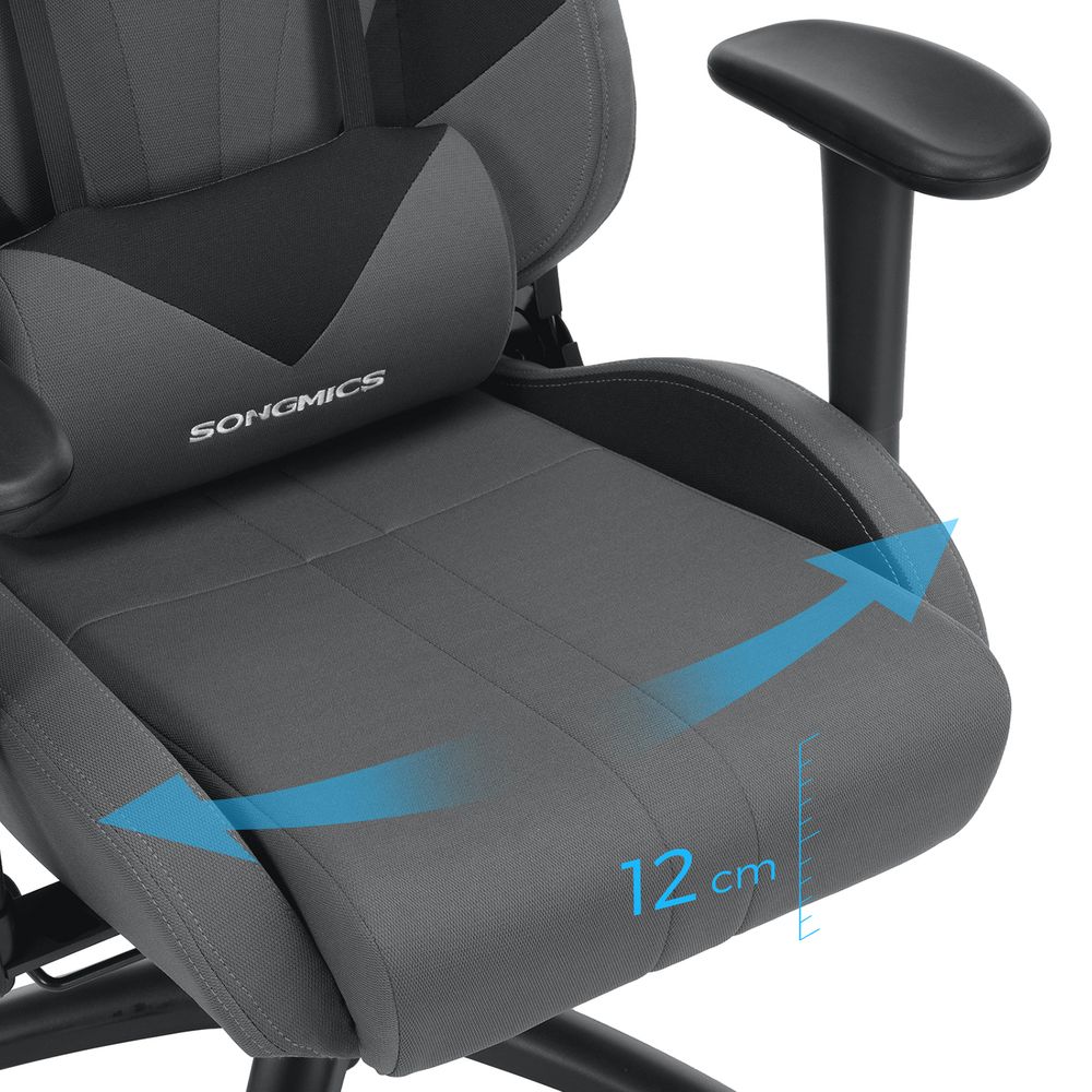 Ergonomischer Gaming-Stuhl – Verstellbarer Bürostuhl – Grau