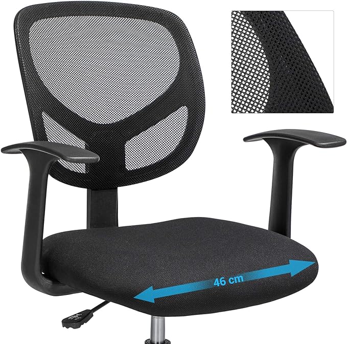 Ergonomische Kruk - Bureaustoel - Kappersstoel - In Hoogte Verstelbare Voetensteun - 360° draaibaar - De Vries Meubels