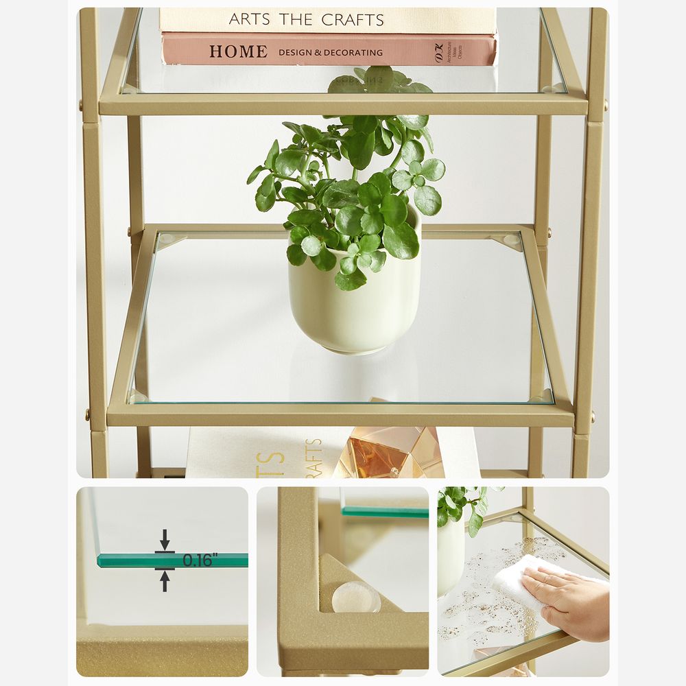Glas-Eckschrank mit 5 oder 6 Etagen – Stilvoll & platzsparend