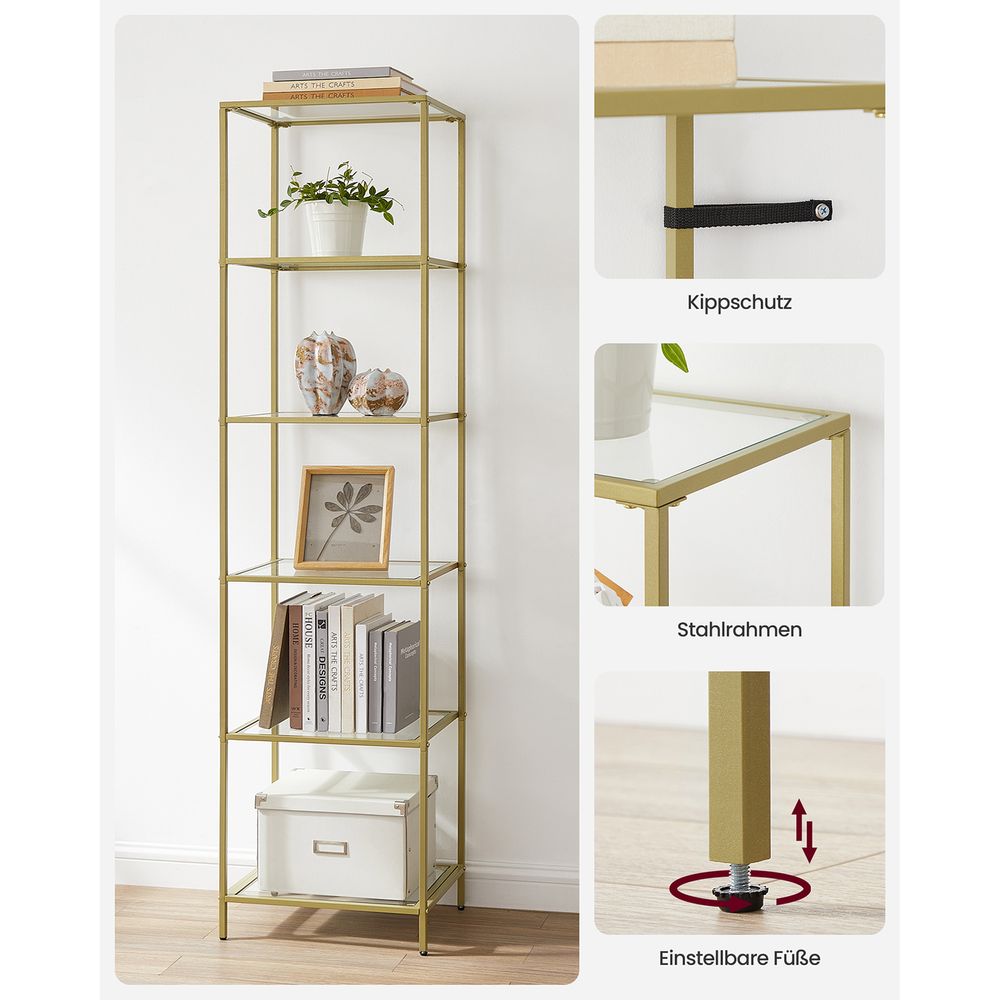Glas-Eckschrank mit 5 oder 6 Etagen – Stilvoll & platzsparend
