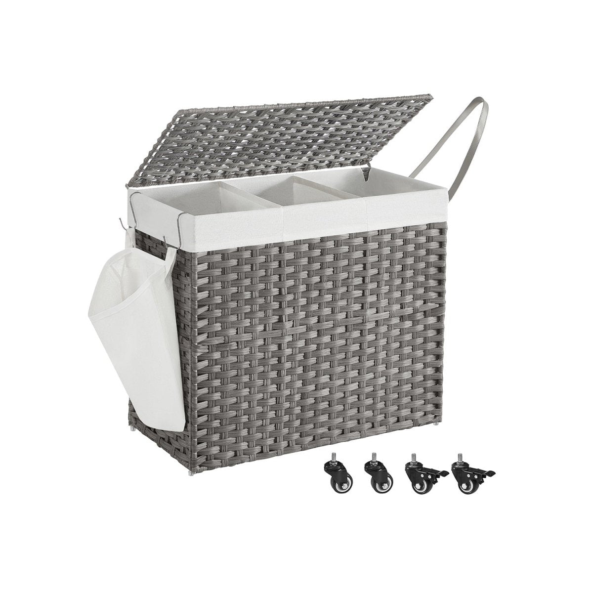 Handgevlochten wasmand - 140 of 160 liter opbergruimte - De Vries Meubels