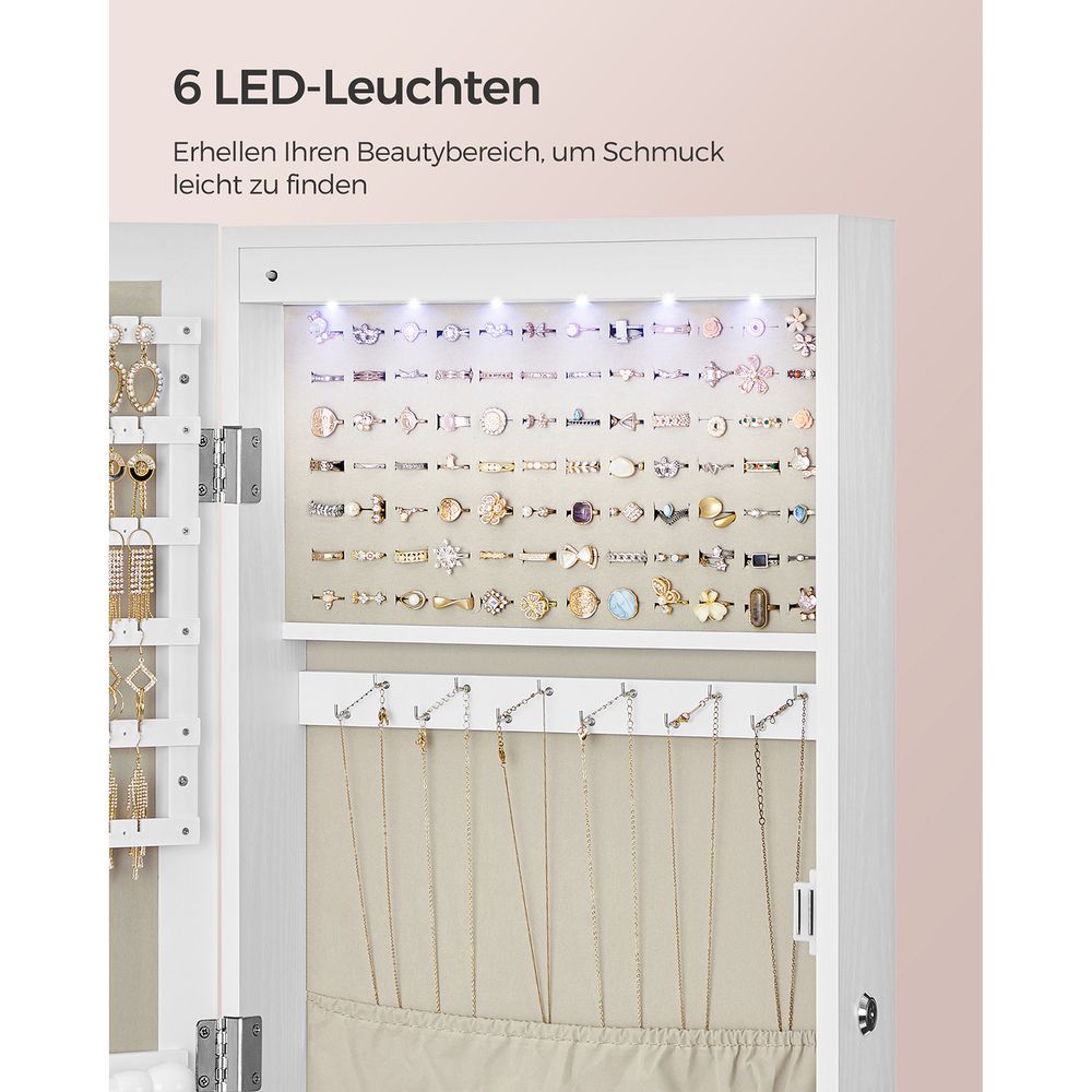 Hängender Schmuckspiegelschrank mit Stauraum – Elegant & Funktional