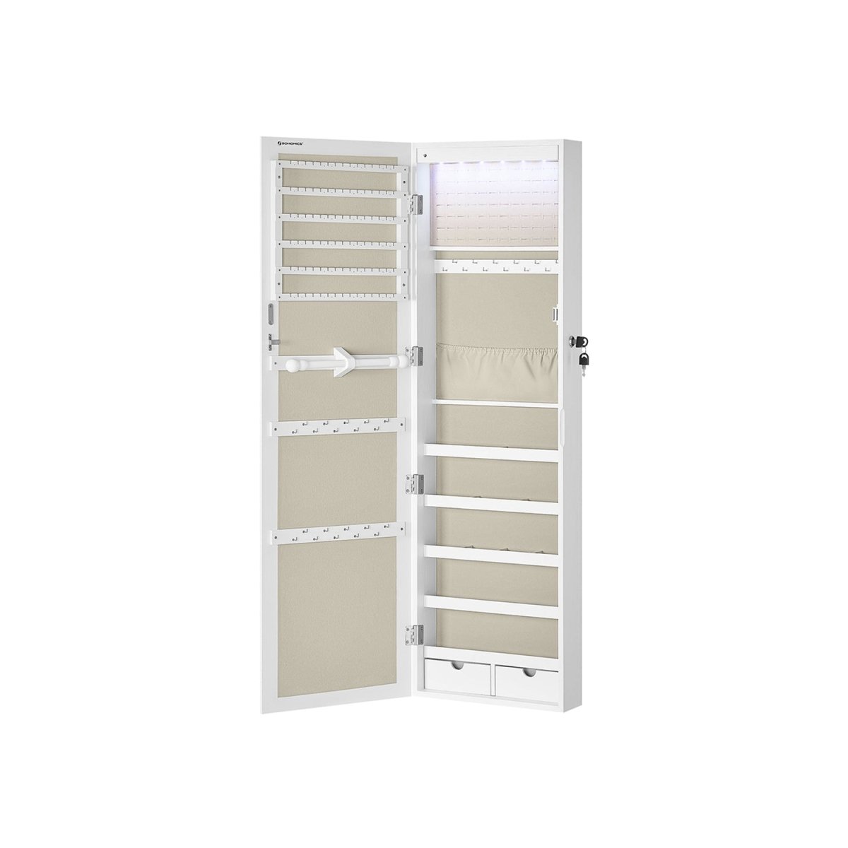 Hanggende Sieradenspiegelkast met Opbergruimte - Elegant & Functioneel - De Vries Meubels
