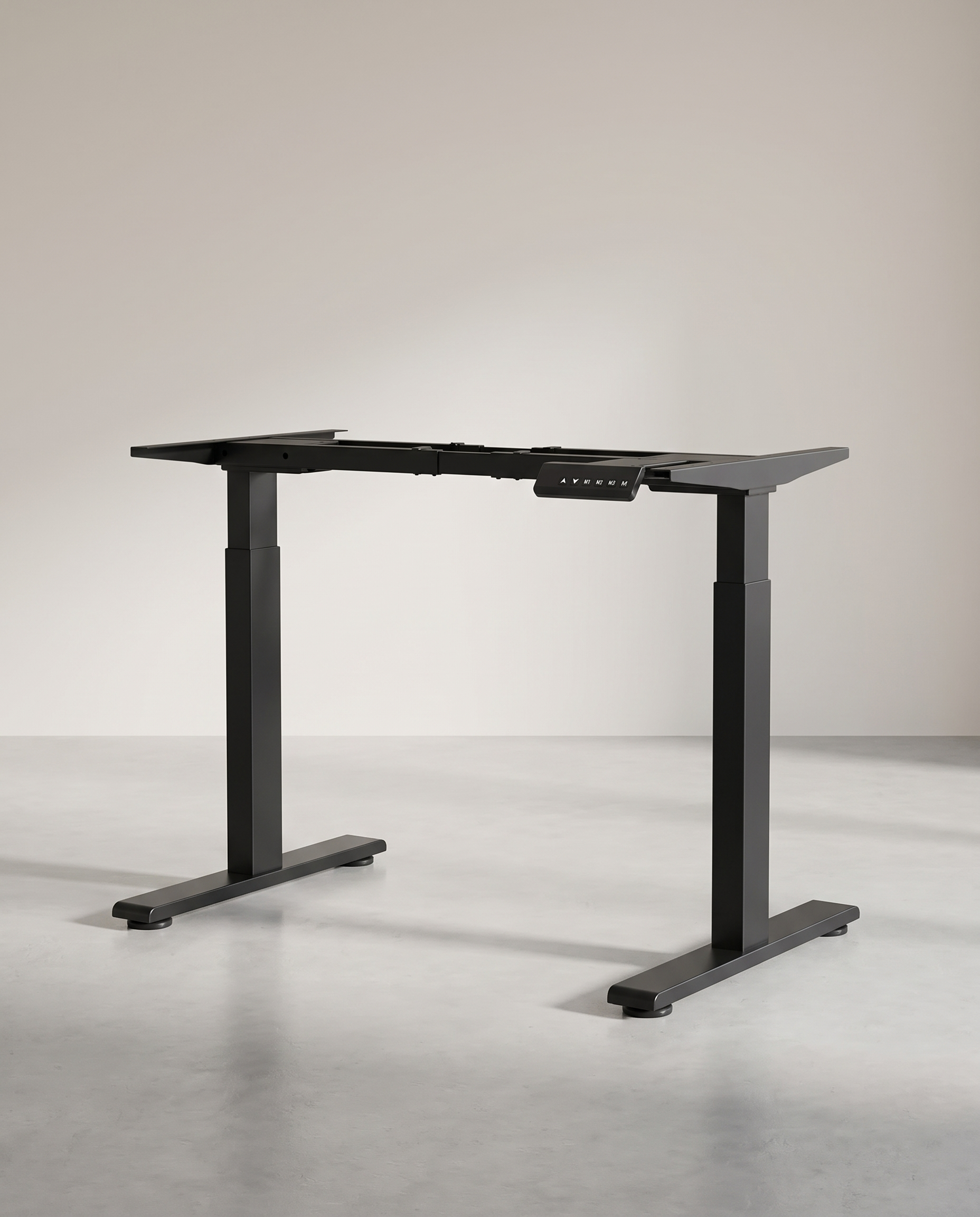Elektrisch höhenverstellbares Schreibtischgestell – Doppelmotor – Höhenverstellung 69–115 cm – 4 Speicherfunktionen – Belastbarkeit 120 kg