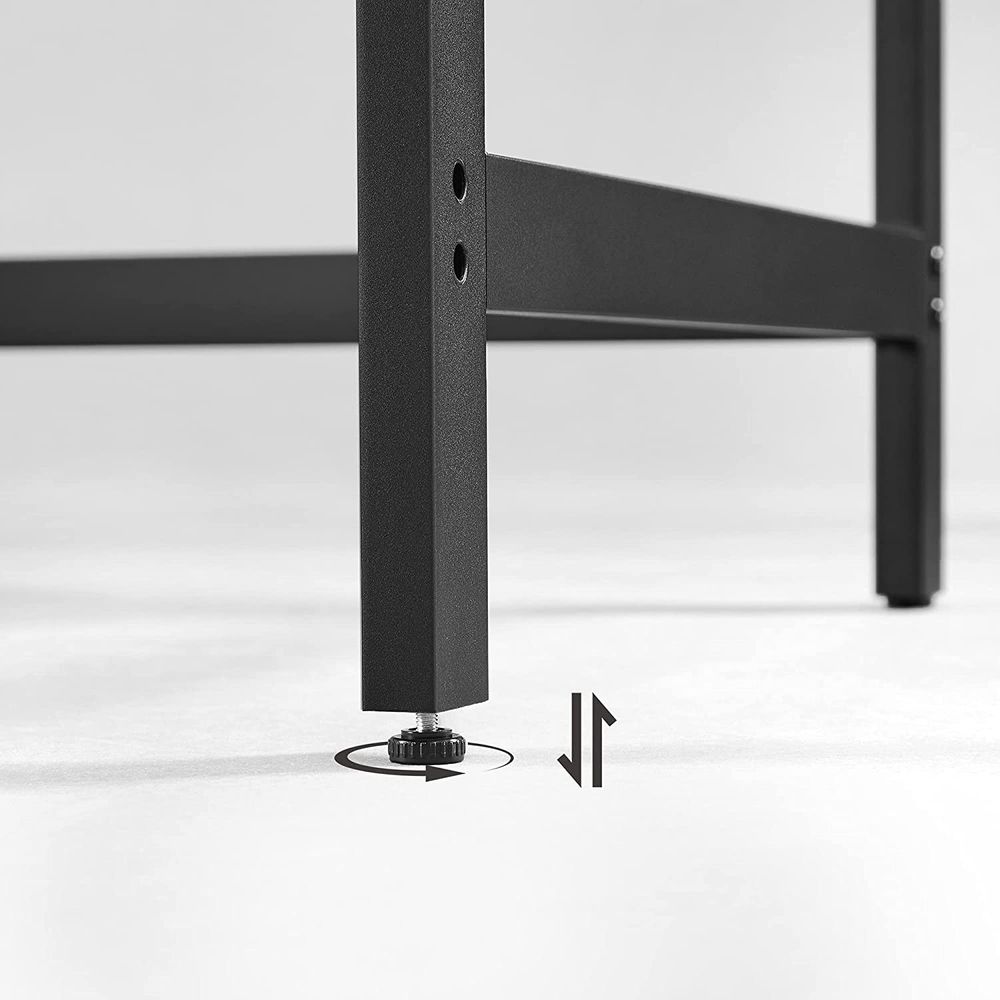 Industrieller Schreibtisch 120 cm breit - Mit beweglichen Regalen