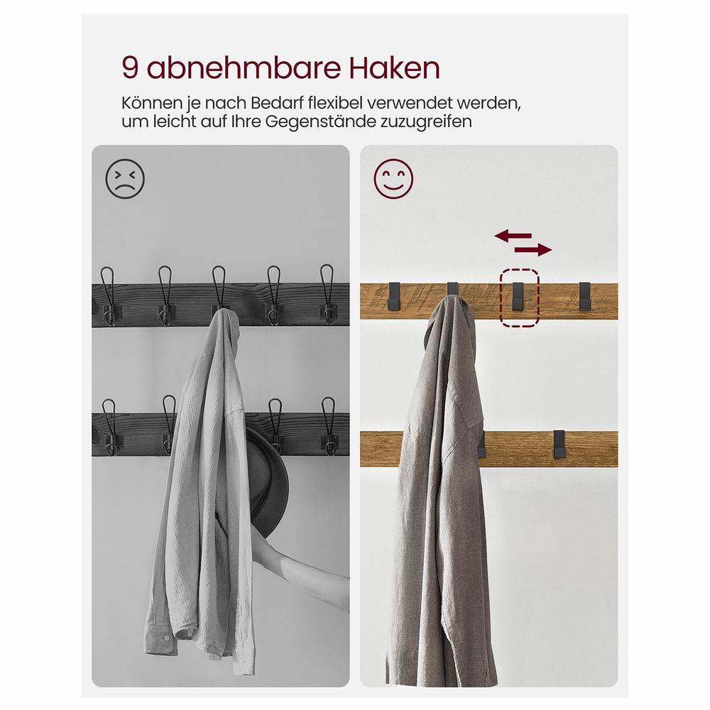 Garderobe mit Schuhregal – Industriedesign – Holz & Metall