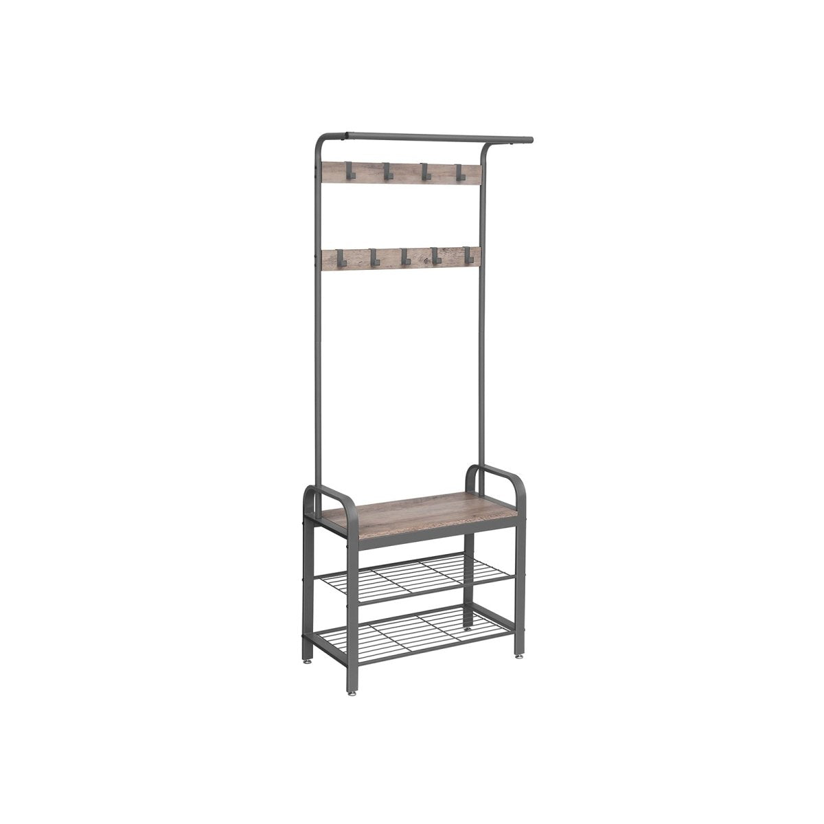 Kapstok met Schoenenrek – Industrieel Design – Hout & Metaal - De Vries Meubels