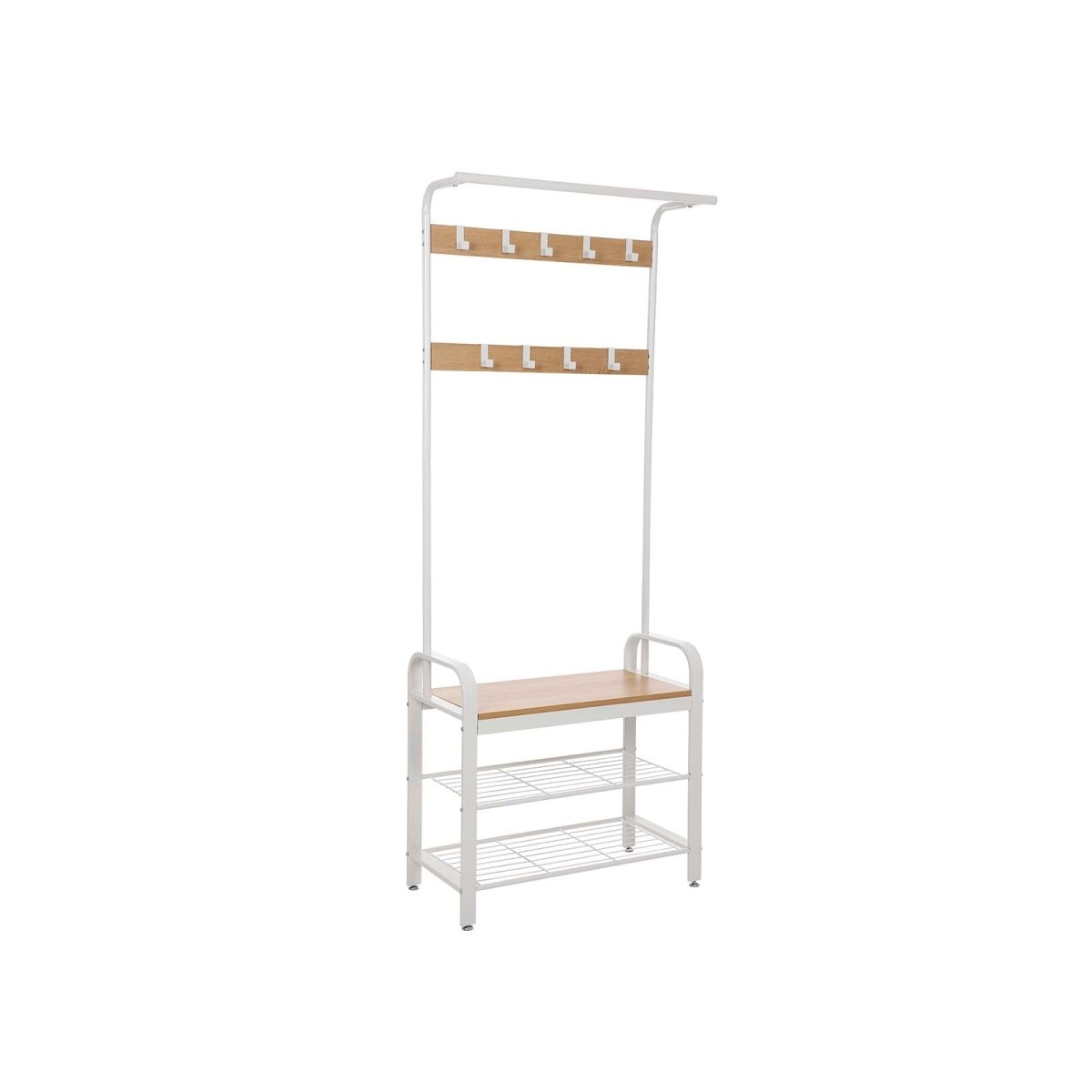 Kapstok met Schoenenrek – Industrieel Design – Hout & Metaal - De Vries Meubels