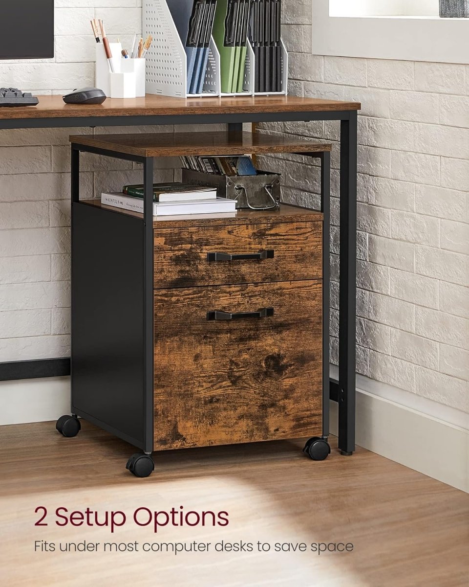 Ladeblok op Wieltjes - met 2 Lade - Thuiskantoor - De Vries Meubels