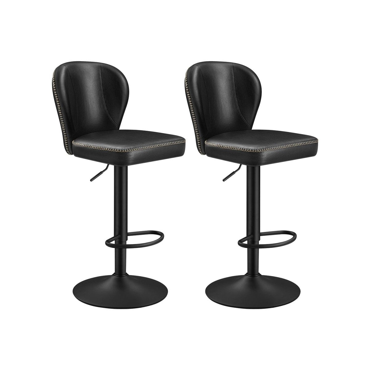 Luxe Barstoelen Set van 2 - Verstelbaar - 360° Draaibaar - De Vries Meubels