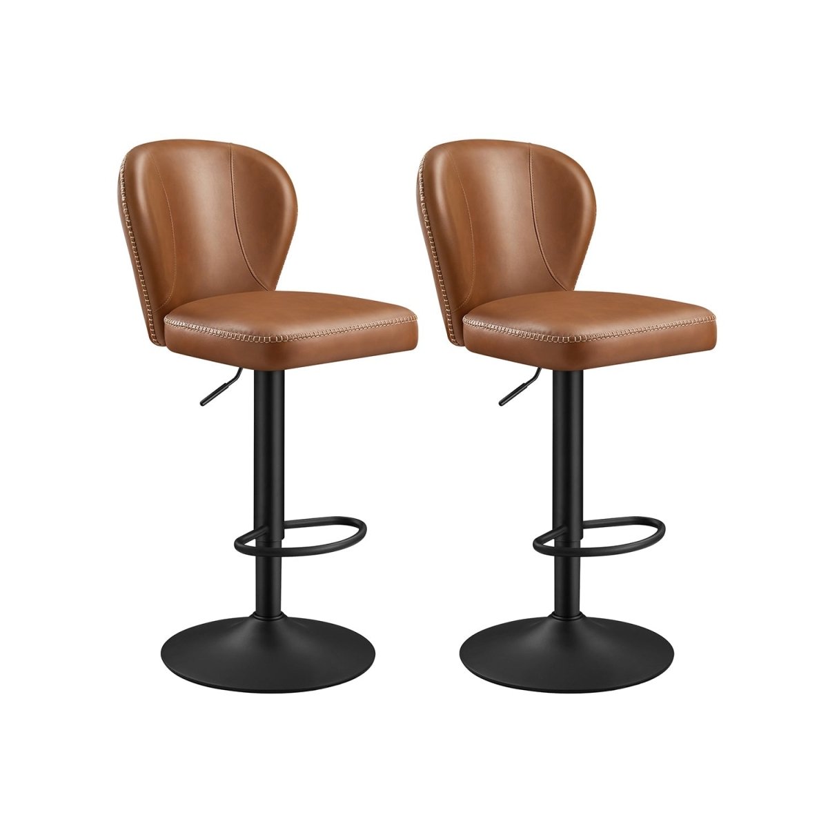 Luxe Barstoelen Set van 2 - Verstelbaar - 360° Draaibaar - De Vries Meubels