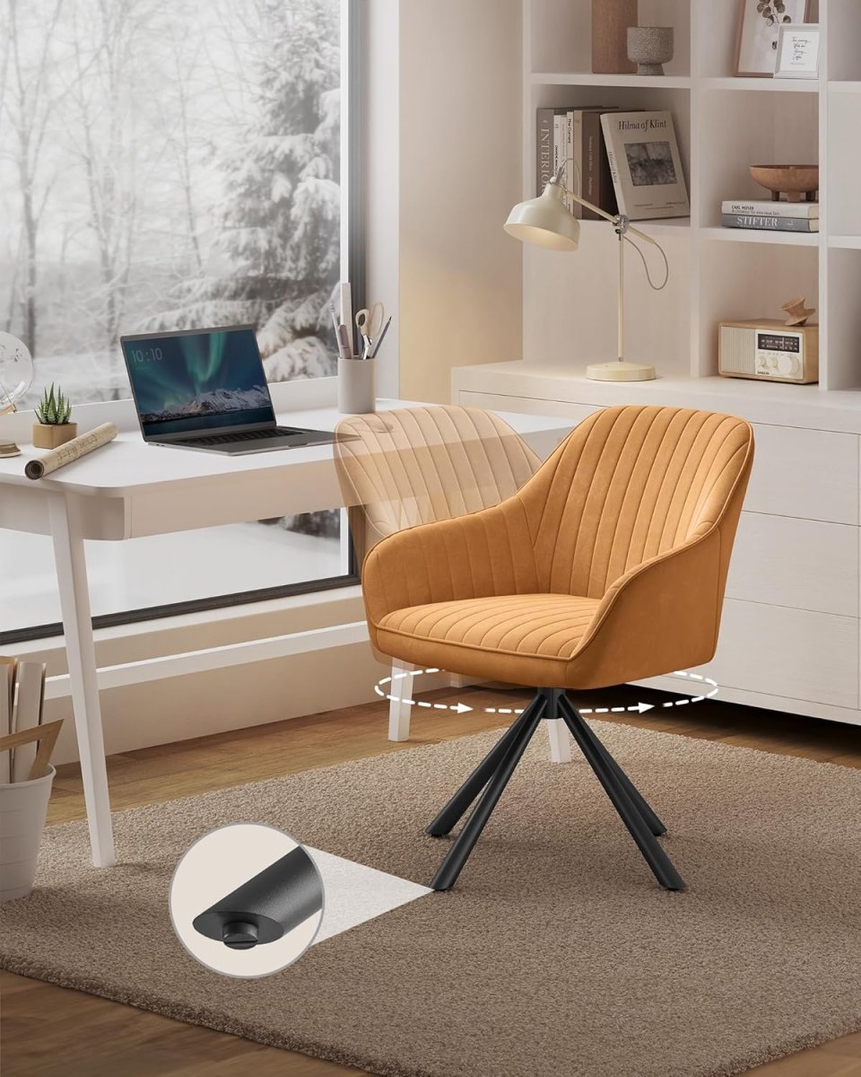 Luxe eetkamerstoel met armleuning en 360° draaibaar - De Vries Meubels