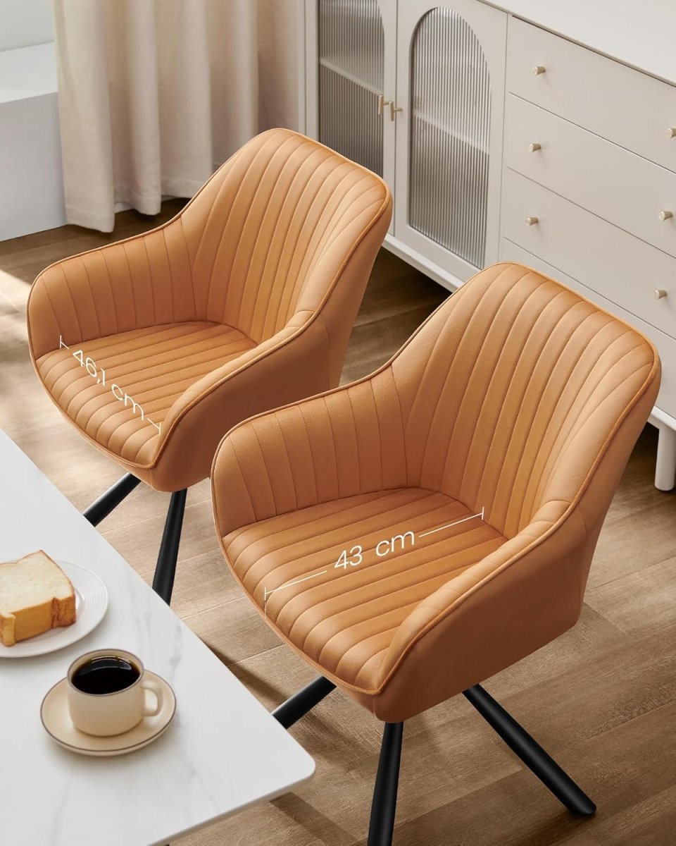 Luxe eetkamerstoel met armleuning en 360° draaibaar - De Vries Meubels