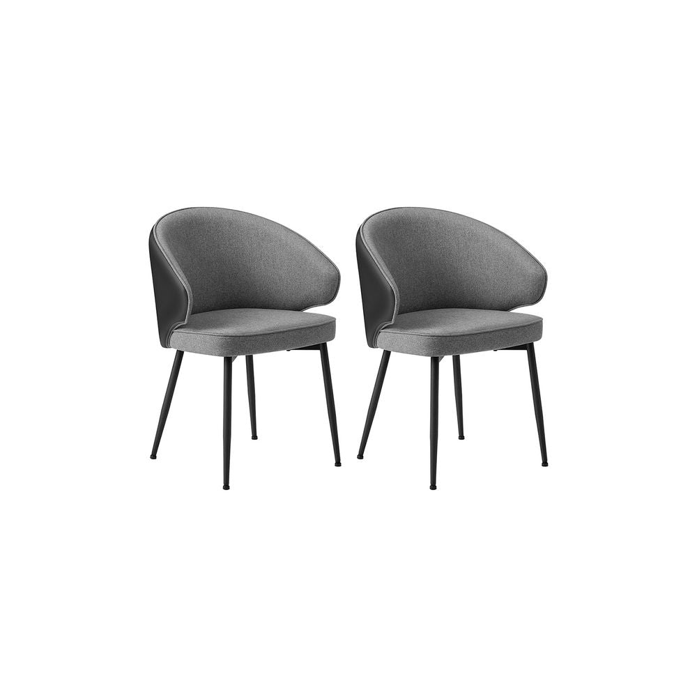 Moderne Esszimmerstühle mit Armlehnen – 2er-Set