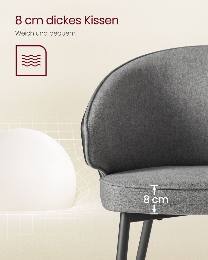 Moderne eetkamerstoelen met armleuning – Set van 2 - De Vries Meubels