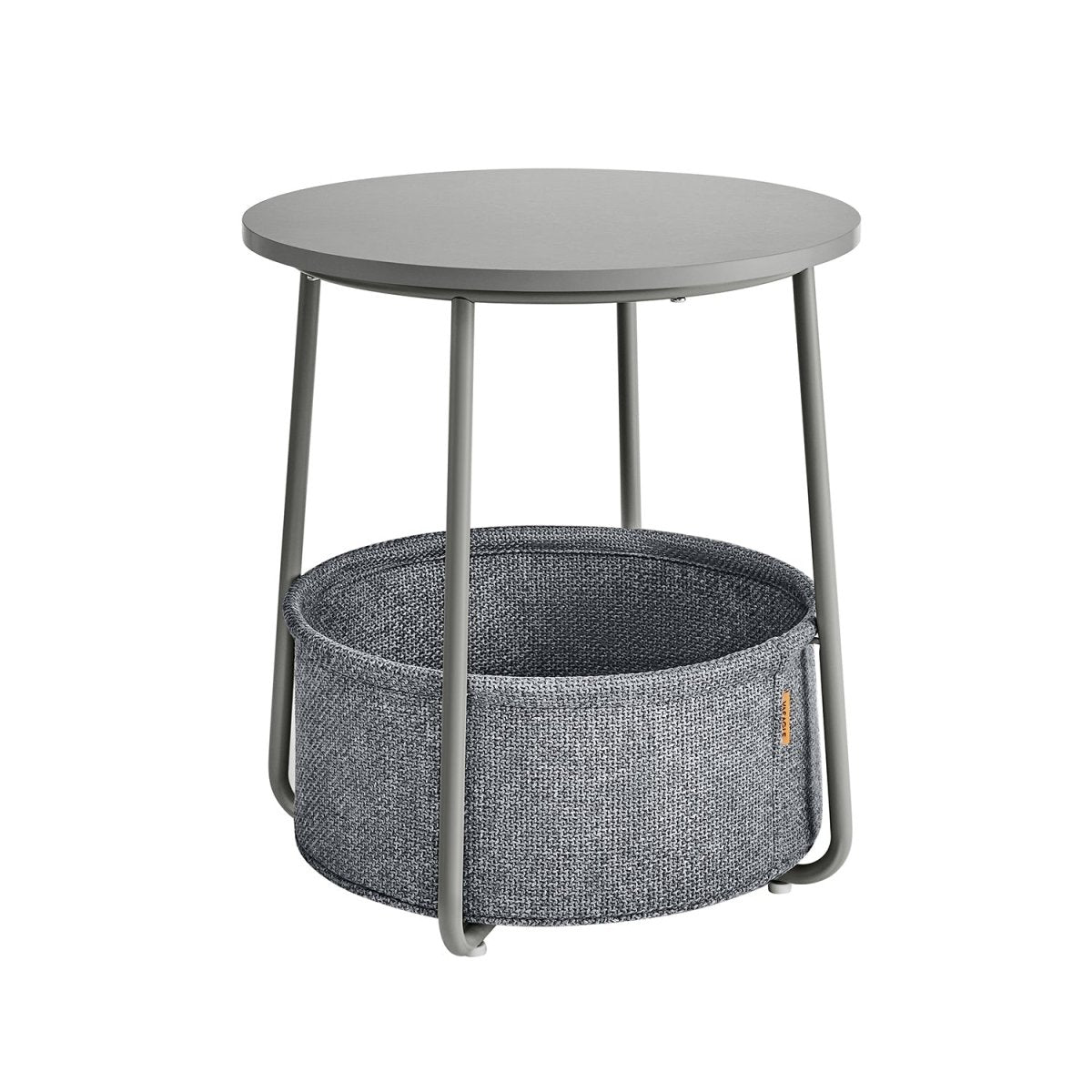 Moderne Ronde Bijzettafel met Opbergmand - De Vries Meubels