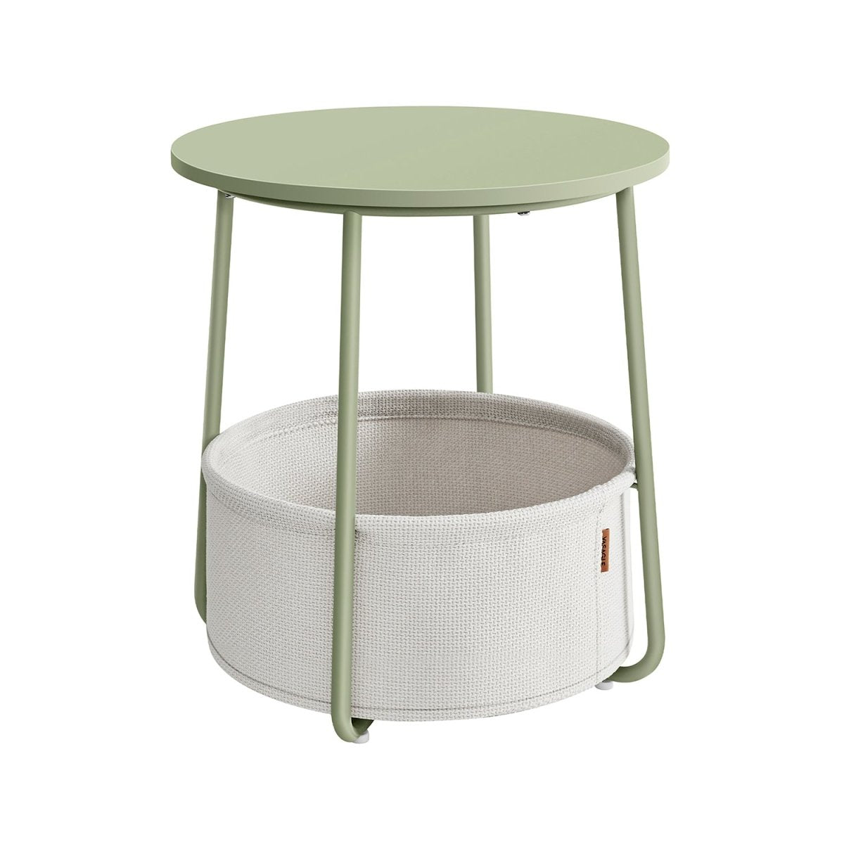 Moderne Ronde Bijzettafel met Opbergmand - De Vries Meubels