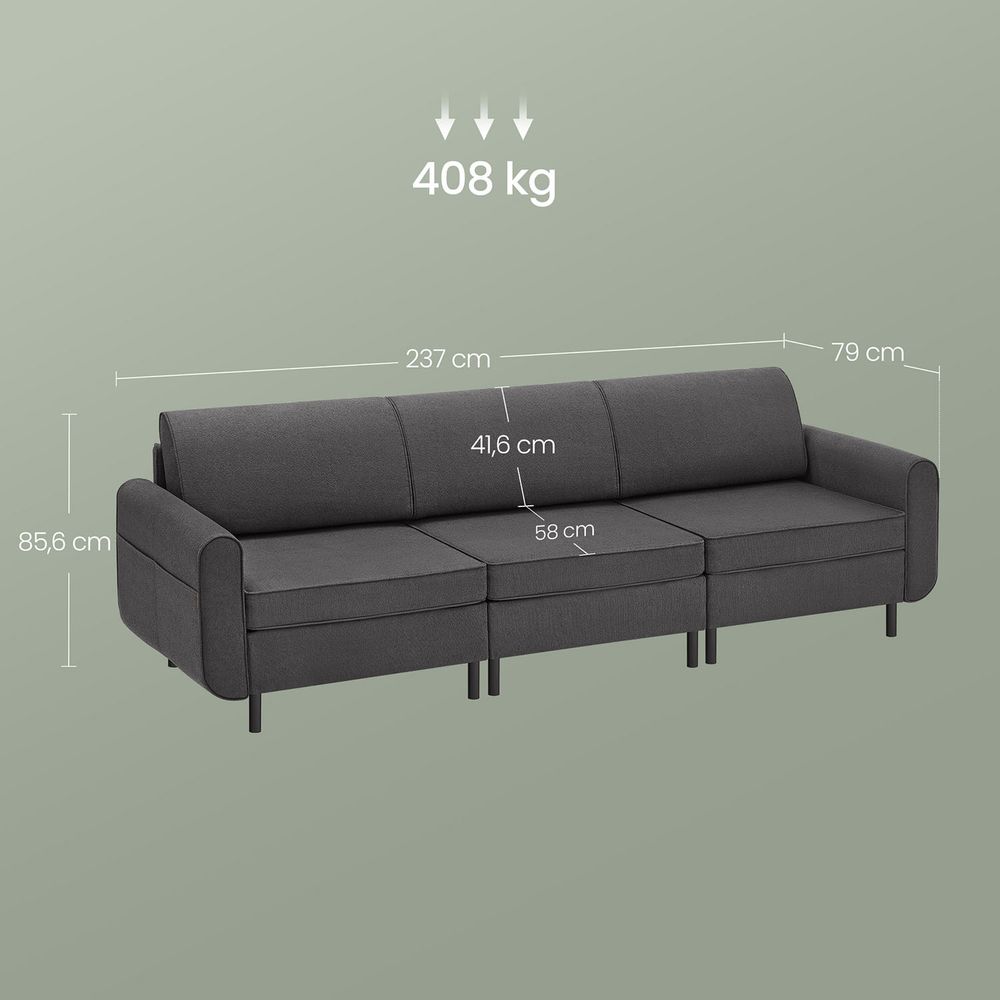 Modulares Sofa – Bouclé-Sofa-Set – verstellbar