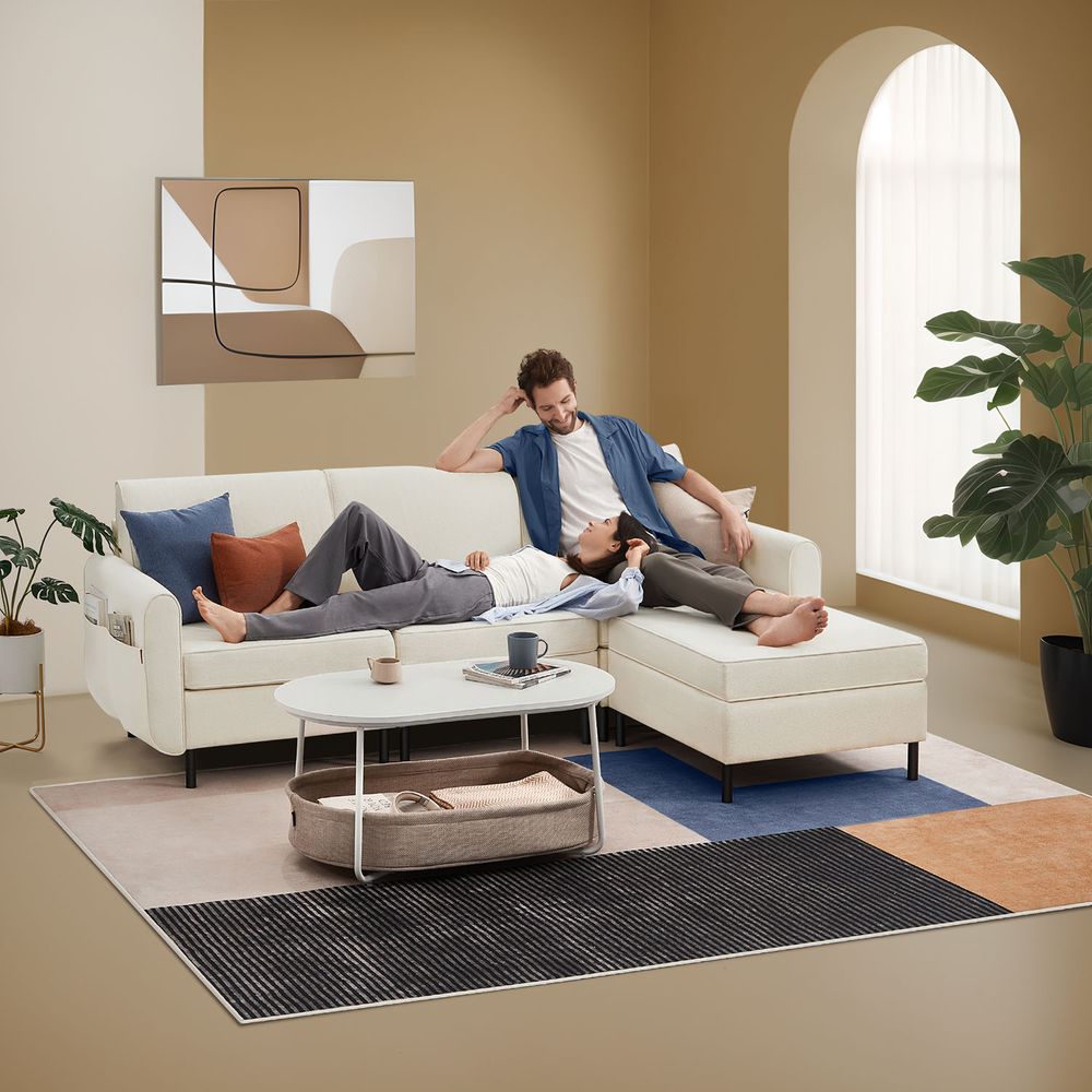 Modulares Sofa – Bouclé-Sofa-Set – verstellbar
