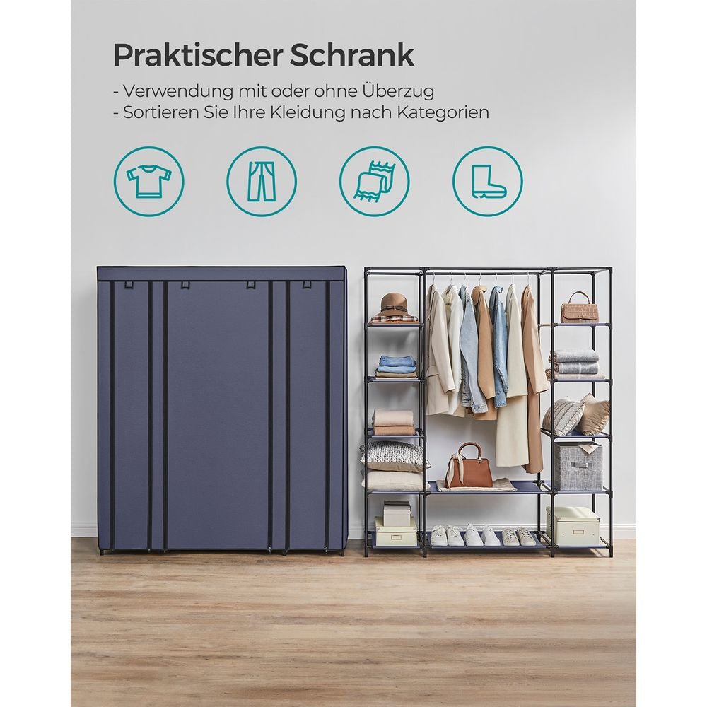 Faltbarer Kleiderschrank – praktischer Schlafzimmerschrank – platzsparend