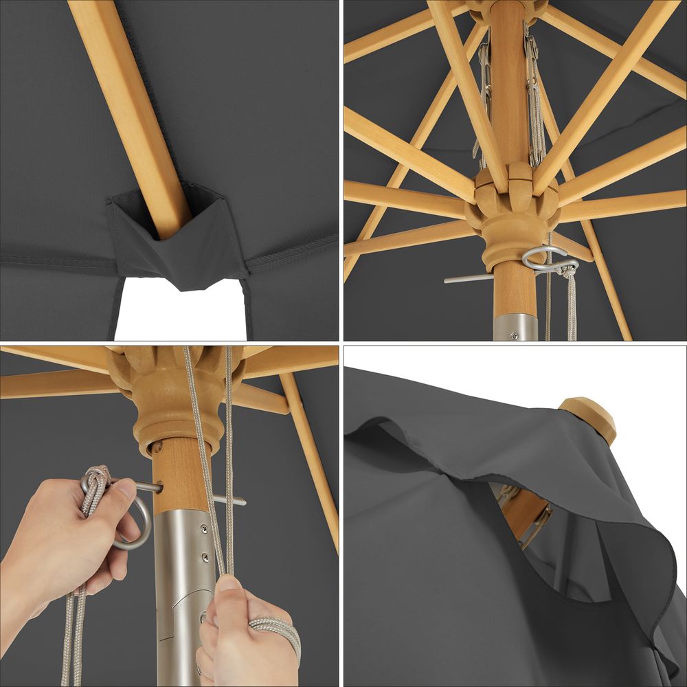 Neigbarer Sonnenschirm – Garten – 300 oder 270 cm