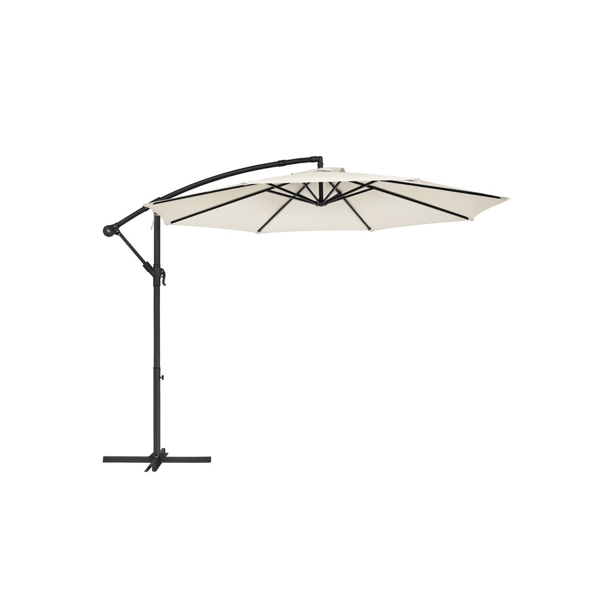 Sonnenschirm Ø 3 Meter - Gartenschirm mit Handlauf und UV-Schutz