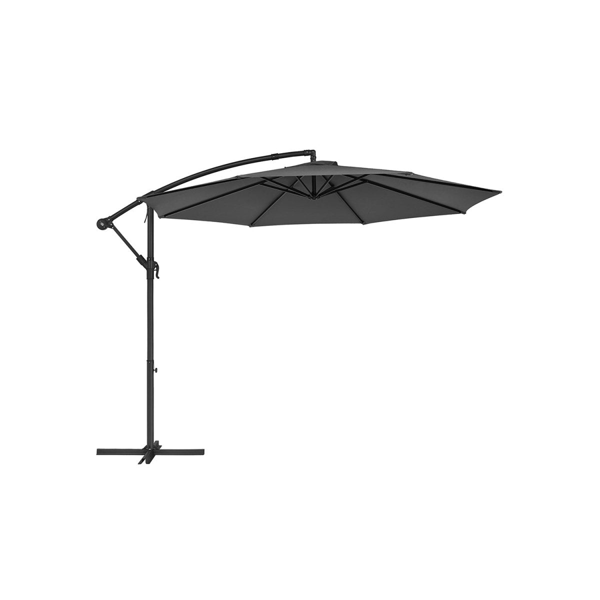 Sonnenschirm Ø 3 Meter - Gartenschirm mit Handlauf und UV-Schutz