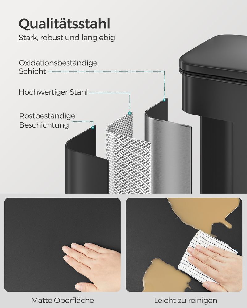 Pedaalemmer met Zachte Sluiting - 40 Liter - Afvalbak - De Vries Meubels